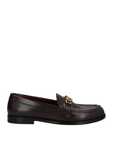 Valentino Garavani Woman Loafers Dark Brown Size 8.5 Soft Leather
