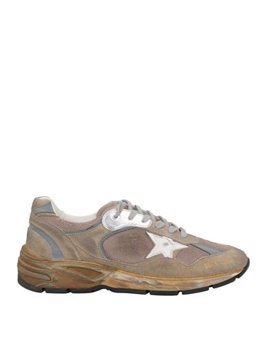 Golden Goose Mens Dad-star Sneakers In Dove-gray Mesh And Suede With White Leather Star In Grey