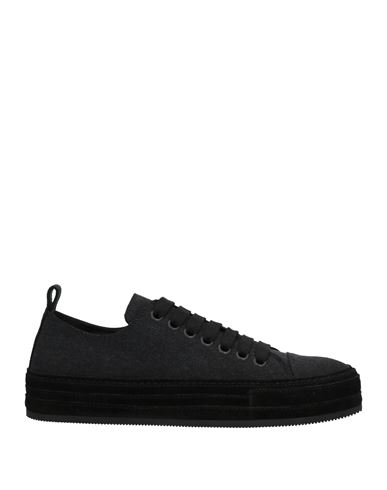 Shop Ann Demeulemeester Man Sneakers Black Size 6 Textile Fibers, Soft Leather