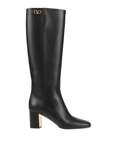 Valentino Garavani Woman Knee Boots Black Size 10 Soft Leather