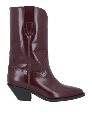 Isabel Marant Woman Ankle Boots Burgundy Size 8 Calfskin In Red