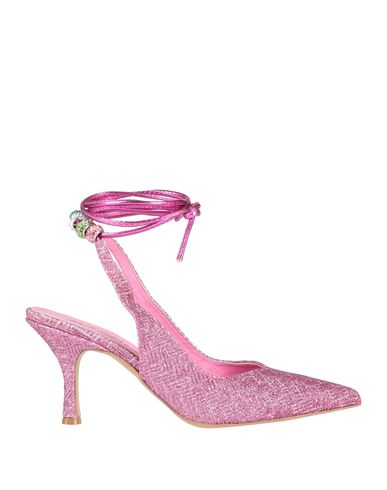Paolo Mattei Woman Pumps Fuchsia Size 9 Soft Leather In Pink
