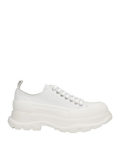 Alexander Mcqueen Woman Sneakers White Size 9 Soft Leather, Rubber