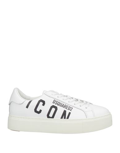Dsquared2 Man Sneakers White Size 5 Calfskin