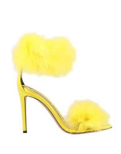 Shop Alexandre Vauthier Woman Sandals Yellow Size 7 Synthetic Fibers