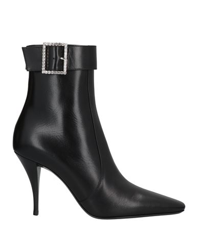 Saint Laurent Woman Ankle Boots Black Size 9.5 Soft Leather