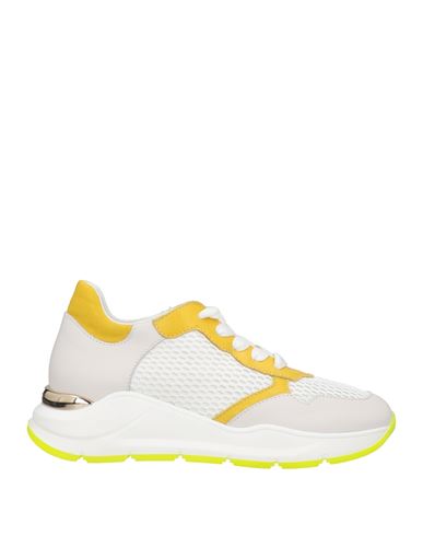 Tsd12 Woman Sneakers Yellow Size 8 Soft Leather, Textile Fibers