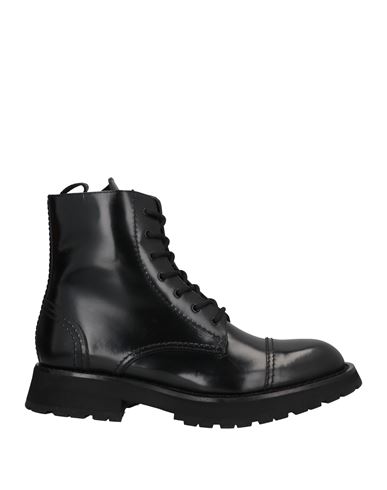 Shop Alexander Mcqueen Man Ankle Boots Black Size 8 Soft Leather