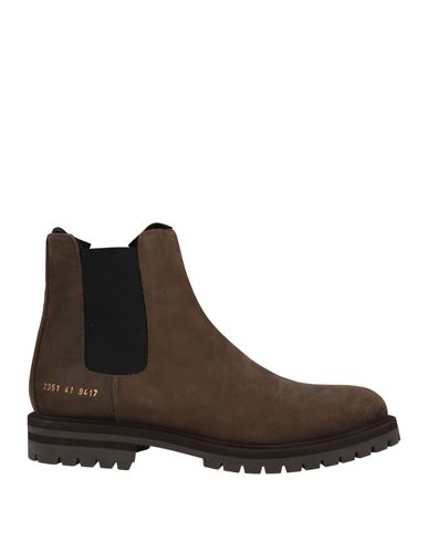 Common Projects Man Ankle Boots Brown Size 12 Soft Leather In Brown