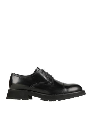 Alexander Mcqueen Man Lace-up Shoes Black Size 12 Soft Leather