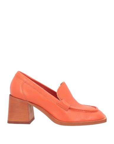 Lemaré Woman Loafers Orange Size 7 Soft Leather