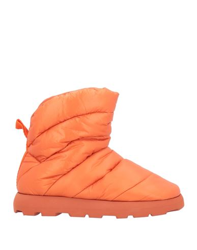 Piumestudio Woman Ankle Boots Orange Size 10 Textile Fibers