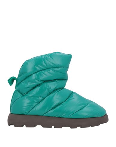 Piumestudio Woman Ankle Boots Emerald Green Size 11 Textile Fibers