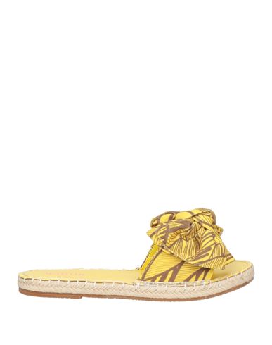 Actitude By Twinset Woman Espadrilles Yellow Size 11 Textile Fibers