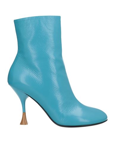 Shop 3juin Woman Ankle Boots Light Blue Size 8 Soft Leather
