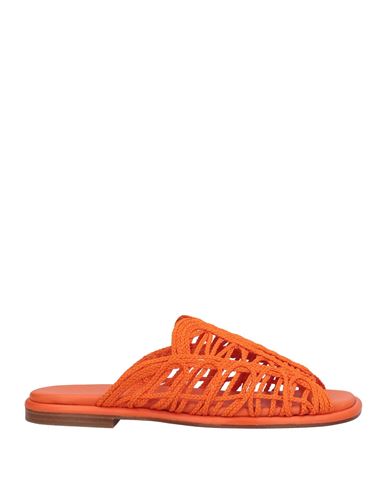 Hereu Woman Sandals Orange Size 10 Textile Fibers