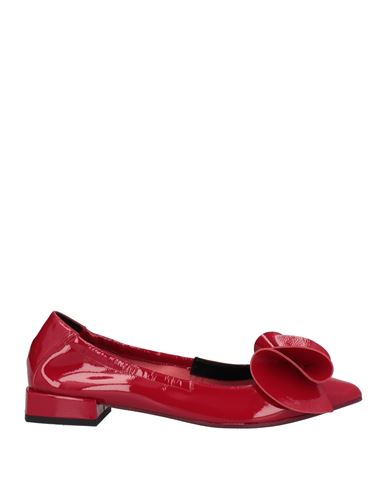 Shop Daniele Ancarani Woman Ballet Flats Red Size 6 Soft Leather