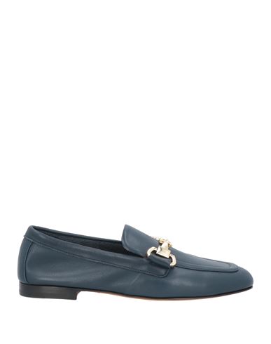Doucal's Woman Loafers Navy Blue Size 5 Leather