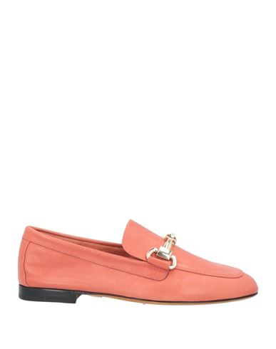 Doucal's Woman Loafers Coral Size 8 Leather In Red