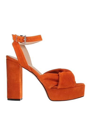 Jucca Woman Sandals Orange Size 9 Soft Leather