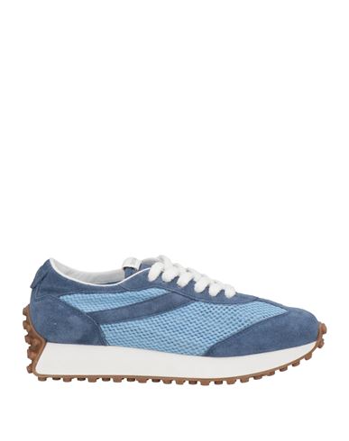 Doucal's Woman Sneakers Pastel Blue Size 8 Soft Leather, Textile Fibers