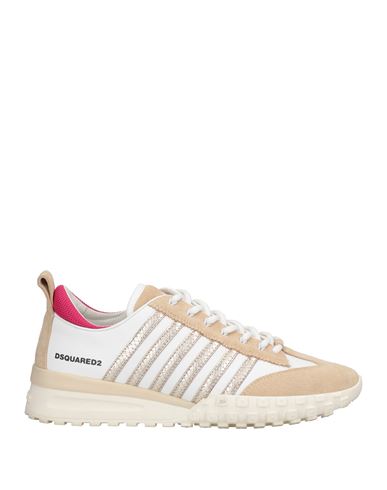 Dsquared2 Woman Sneakers Sand Size 10 Soft Leather In Beige
