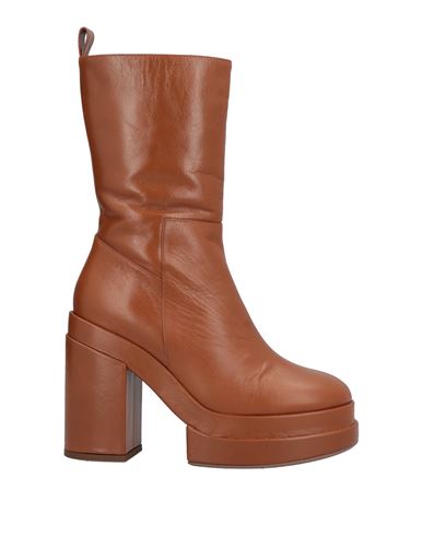 Paloma Barceló Woman Ankle Boots Tan Size 8 Soft Leather In Brown