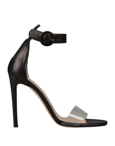 Bianca Di Woman Sandals Black Size 10 Soft Leather, Rubber