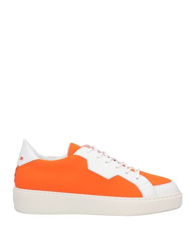 Attimonelli's Man Sneakers Orange Size 13 Soft Leather, Nylon