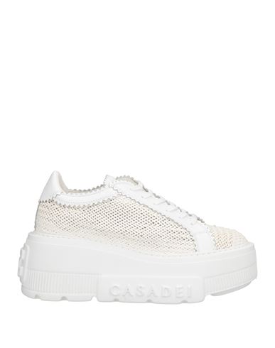 Casadei Woman Sneakers White Size 5 Soft Leather