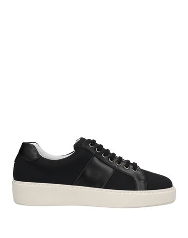 Attimonelli's Man Sneakers Black Size 13 Soft Leather, Textile Fibers