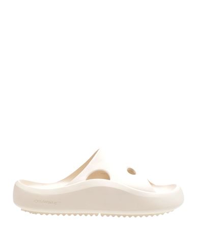 Off-white Man Sandals Cream Size 9 Textile Fibers
