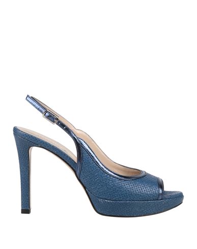 Guido Sgariglia Woman Sandals Slate Blue Size 8 Soft Leather