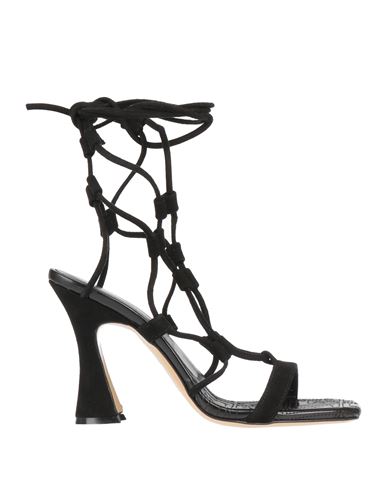 Giampaolo Viozzi Woman Sandals Black Size 7 Soft Leather