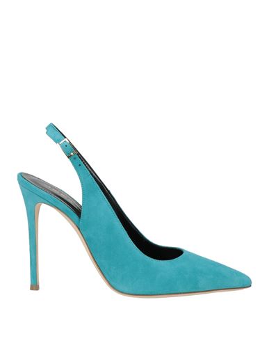 Lerre Woman Pumps Turquoise Size 10 Soft Leather In Blue