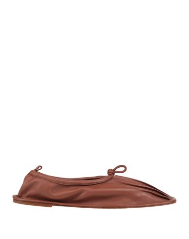 Hereu Woman Ballet Flats Brown Size 9 Soft Leather