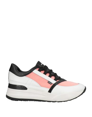 Rucoline Man Sneakers Salmon Pink Size 9 Soft Leather, Synthetic Fibers