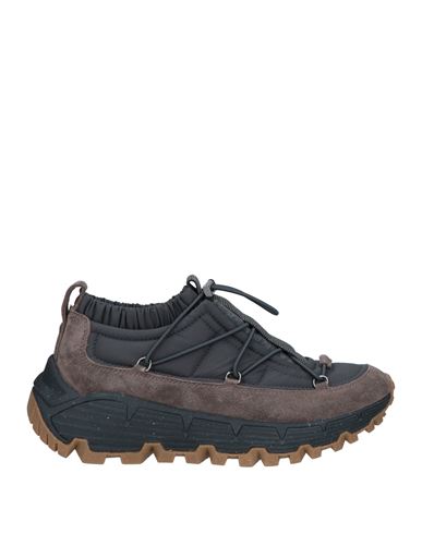 Brunello Cucinelli Woman Sneakers Dark Brown Size 7 Soft Leather, Textile Fibers