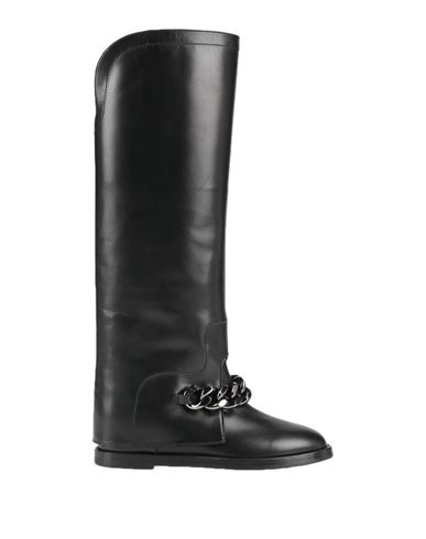 Casadei Woman Knee Boots Black Size 7.5 Calfskin