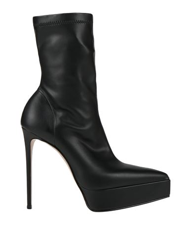 Le Silla Woman Ankle Boots Black Size 8 Textile Fibers In Black