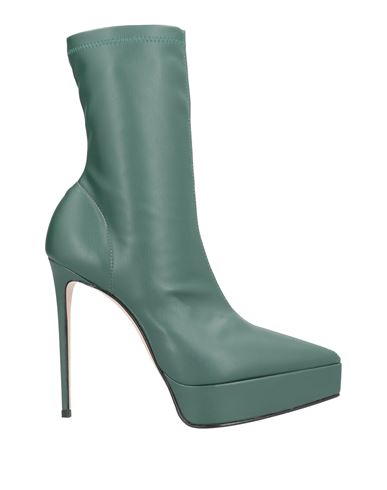 Le Silla Woman Ankle Boots Dark Green Size 9 Textile Fibers