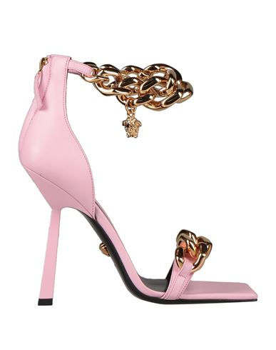 Versace Woman Sandals Pink Size 10 Soft Leather