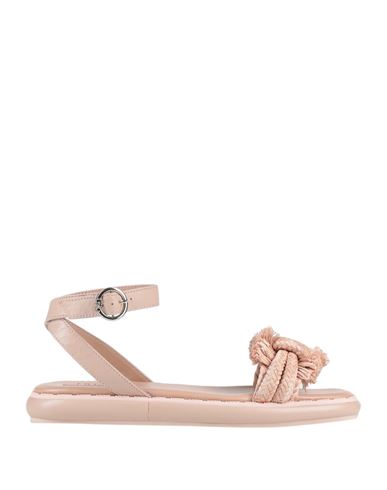 Liu •jo Woman Sandals Pink Size 8 Soft Leather, Textile Fibers