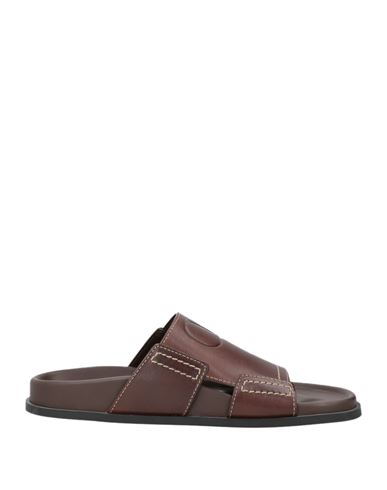 Shop Valentino Garavani Man Sandals Cocoa Size 8.5 Soft Leather In Brown