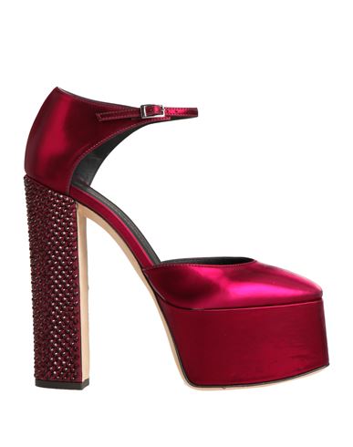 Giuseppe Zanotti Woman Sandals Garnet Size 8 Textile Fibers In Red