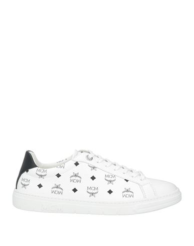 Mcm Terrain Derby Visetos Logo Sneakers In White