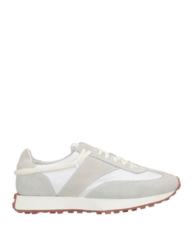 RHUDE RHUDE MAN SNEAKERS WHITE SIZE 9 SOFT LEATHER, TEXTILE FIBERS