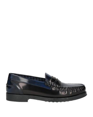 Tod's Man Loafers Midnight Blue Size 7.5 Soft Leather In Blue
