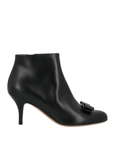 Ferragamo Woman Ankle Boots Black Size 10 Calfskin
