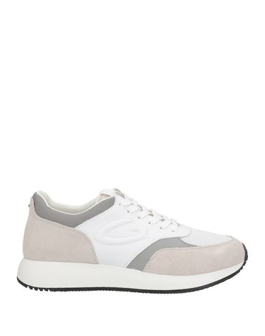 Alberto Guardiani Man Sneakers White Size 13 Soft Leather, Textile Fibers